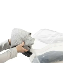 Bac de rangement transparent avec Couvercle Incliné 58 litres