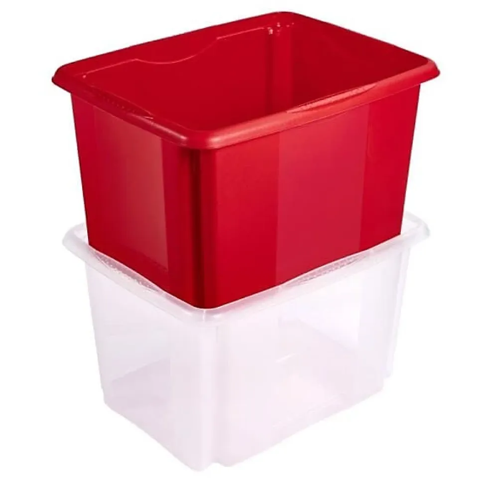 Bac de rangement transparent 30 litres emil Keeeper