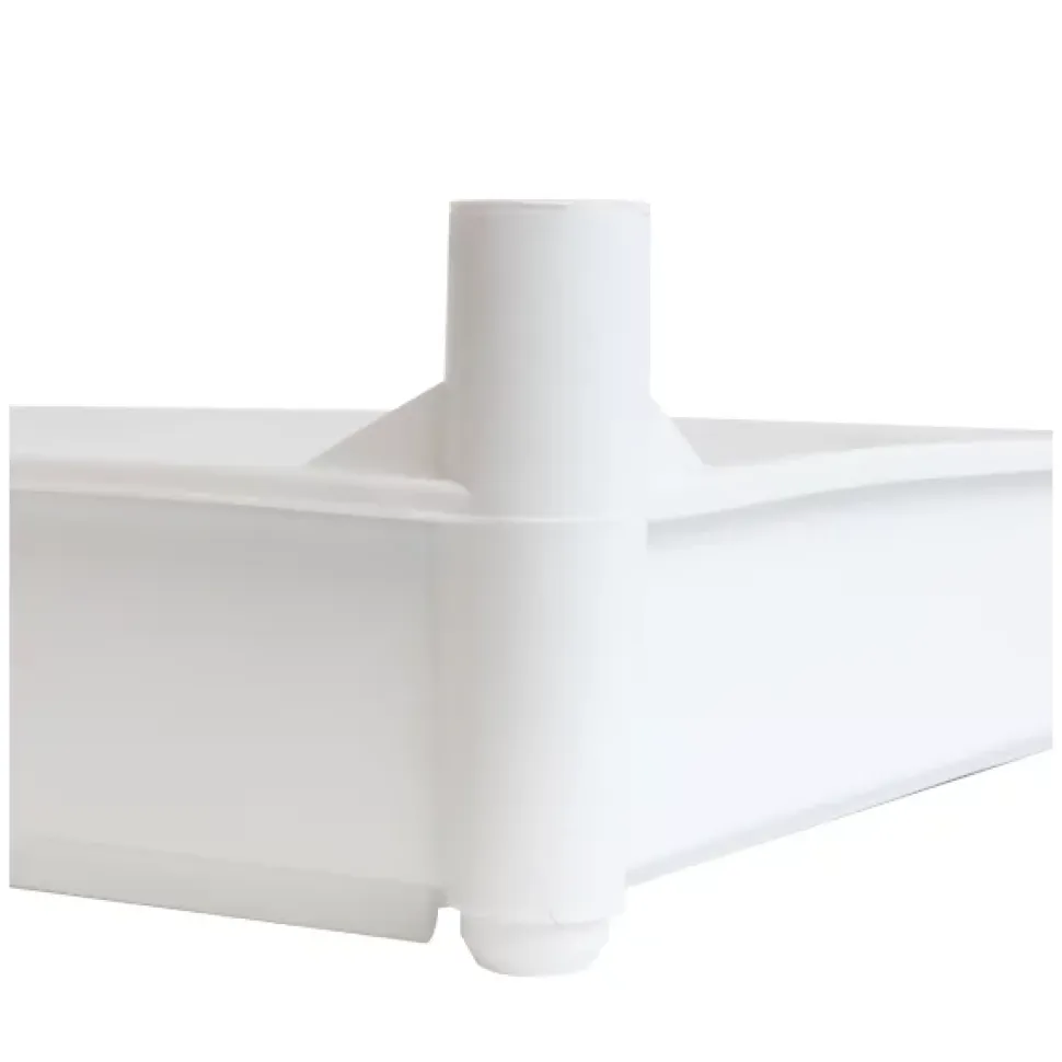 Bac empilable avec 4 pieds 540 x 360 x 120 mm - 10 L - blanc