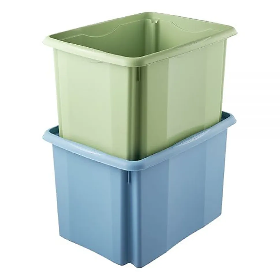 Bac empilable en plastique recyclé 30 litres - Vert