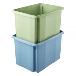 Bac empilable en plastique recyclé 30 litres - Bleu