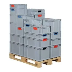 Bac Gerbable Norme Europe 417 EuroBox gris rouge Allit