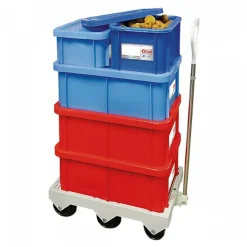 Bac HACCP 35 L rectangulaire + couvercle - rouge