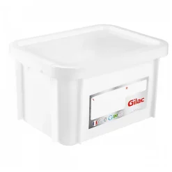 Bac HACCP 15 L rectangulaire + couvercle - blanc
