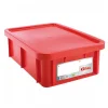 Bac HACCP 25 L rectangulaire + couvercle - rouge