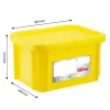 Bac HACCP 15 L rectangulaire + couvercle - jaune