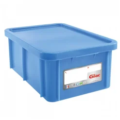 Bac HACCP 35 L rectangulaire + couvercle - bleu