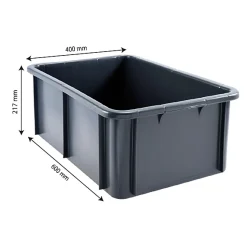 Bac Plastique Alimentaire 600x400x217 35 L blanc