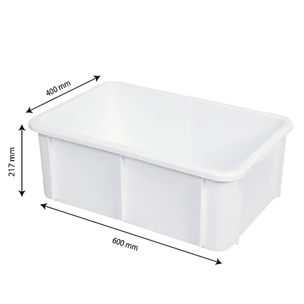 Bac Plastique Alimentaire 600x400x217 35 L gris