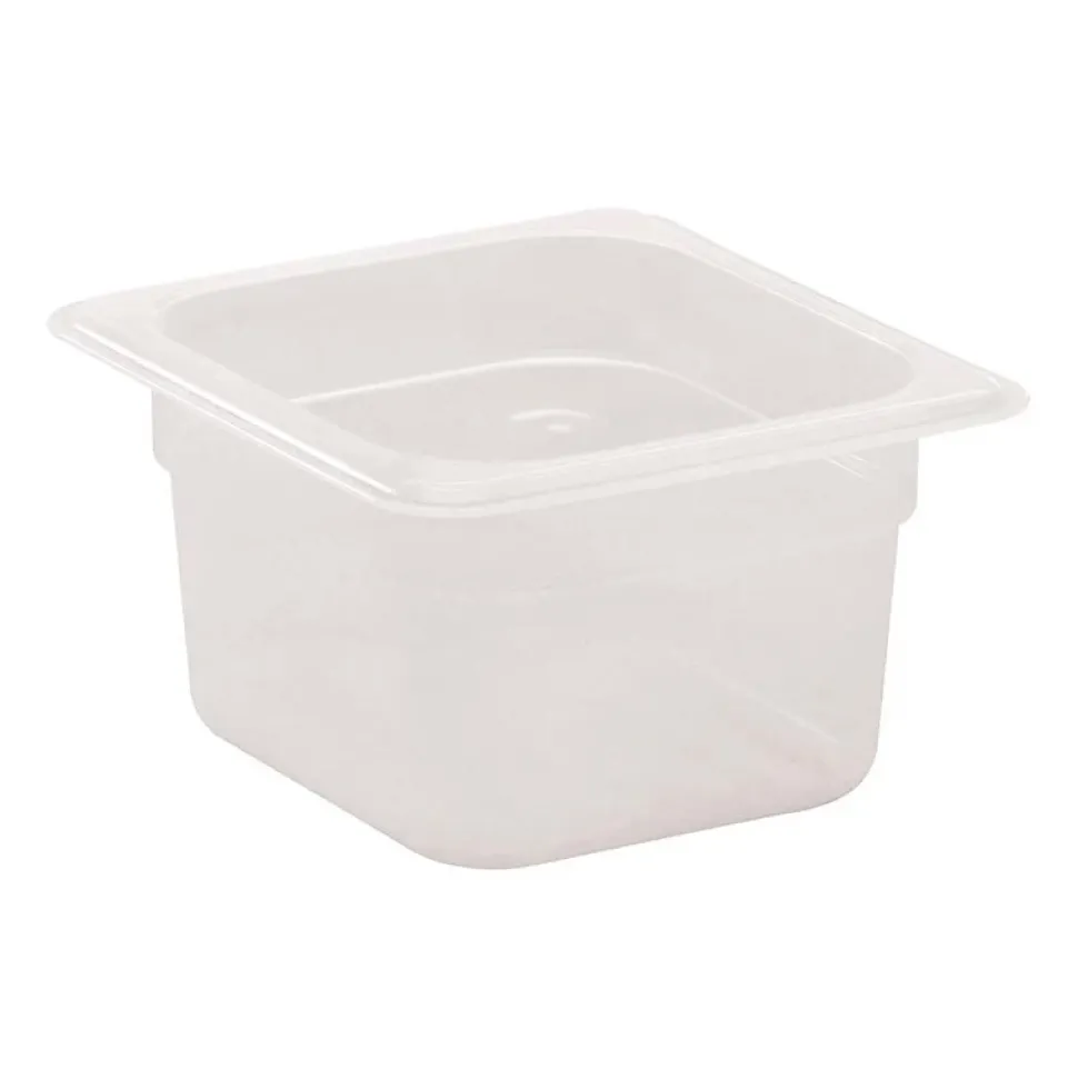 Bac Polypropylène GN 1/6 - 2 Profondeurs - Cambro - Blanc - l17.6- L0.1- P15- h16.2