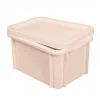 Bac renforcé avec couvercle 400 x 300 15 L - rose poudré