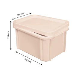 Bac renforcé avec couvercle 400 x 300 15 L - rose poudré
