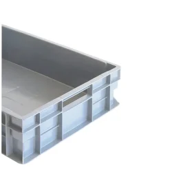 Bac renforcé avec poignées empilable 600 x 400 x 120 mm - 23 L - gris