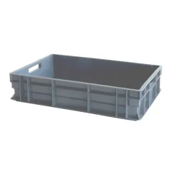 Bac renforcé avec poignées empilable 600 x 400 x 120 mm - 23 L - gris