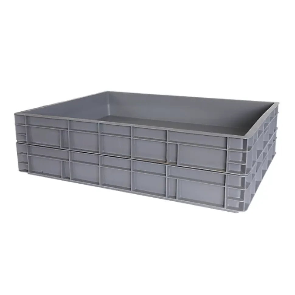 Bac renforcé empilable 800 x 600 x 130 mm - 45 L - gris