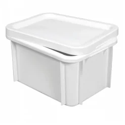 Bac renforcé rectangulaire 400x300x215 15 L blanc