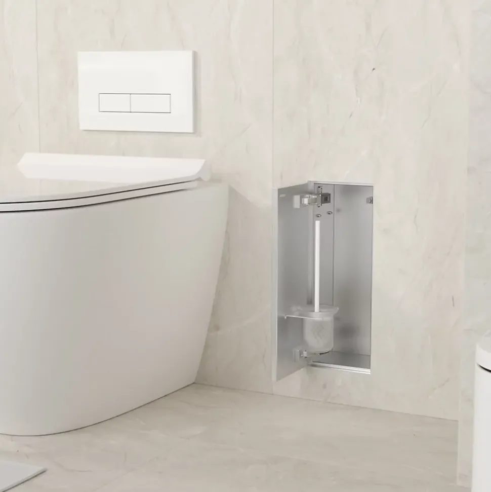 Balneo Armoire encastrée sous carrelage pour brosse WC gauche 53,2cm