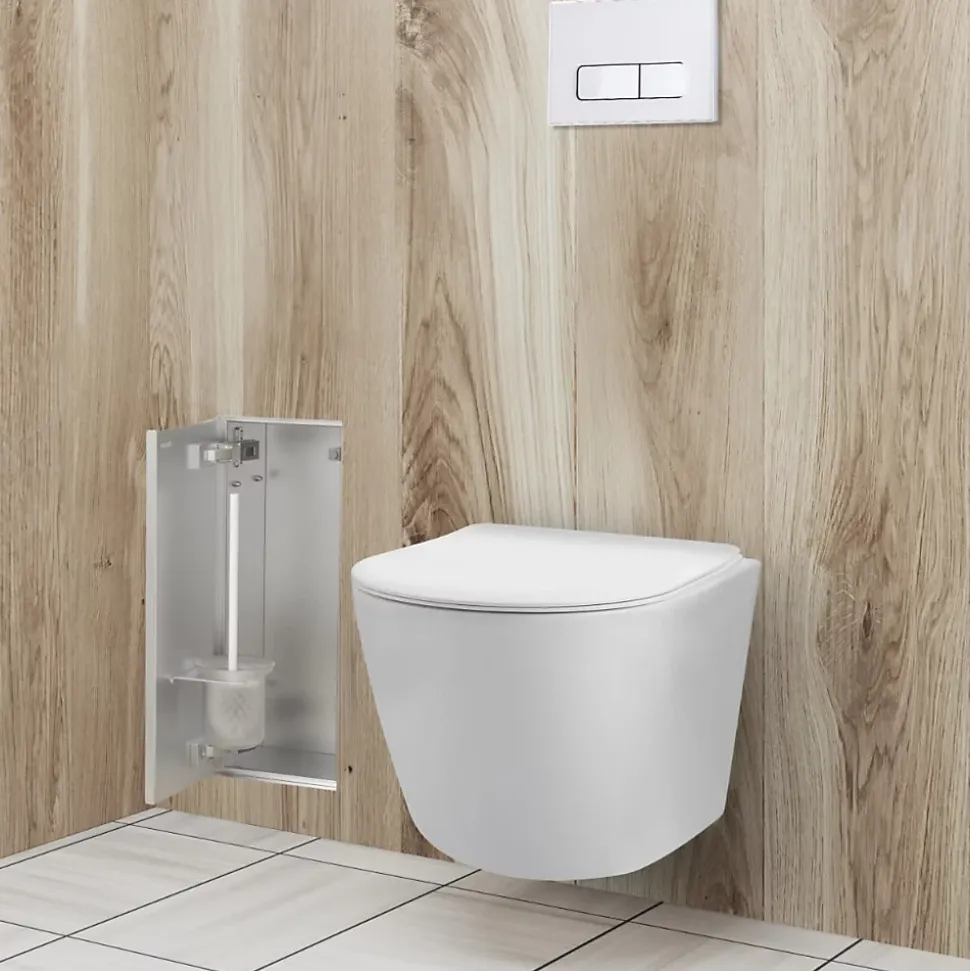 Balneo Armoire encastrée sous carrelage pour brosse WC gauche 53,2cm