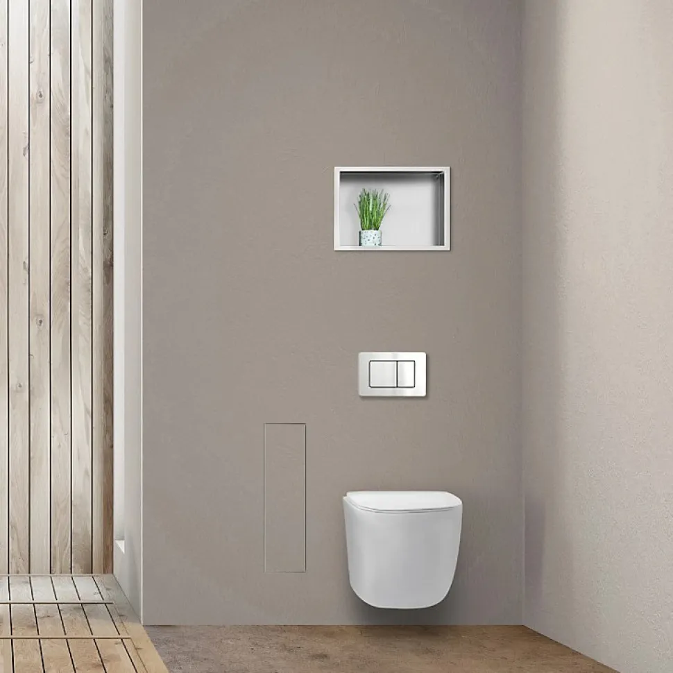 Balneo Armoire encastrée sous carrelage pour brosse WC gauche 53,2cm