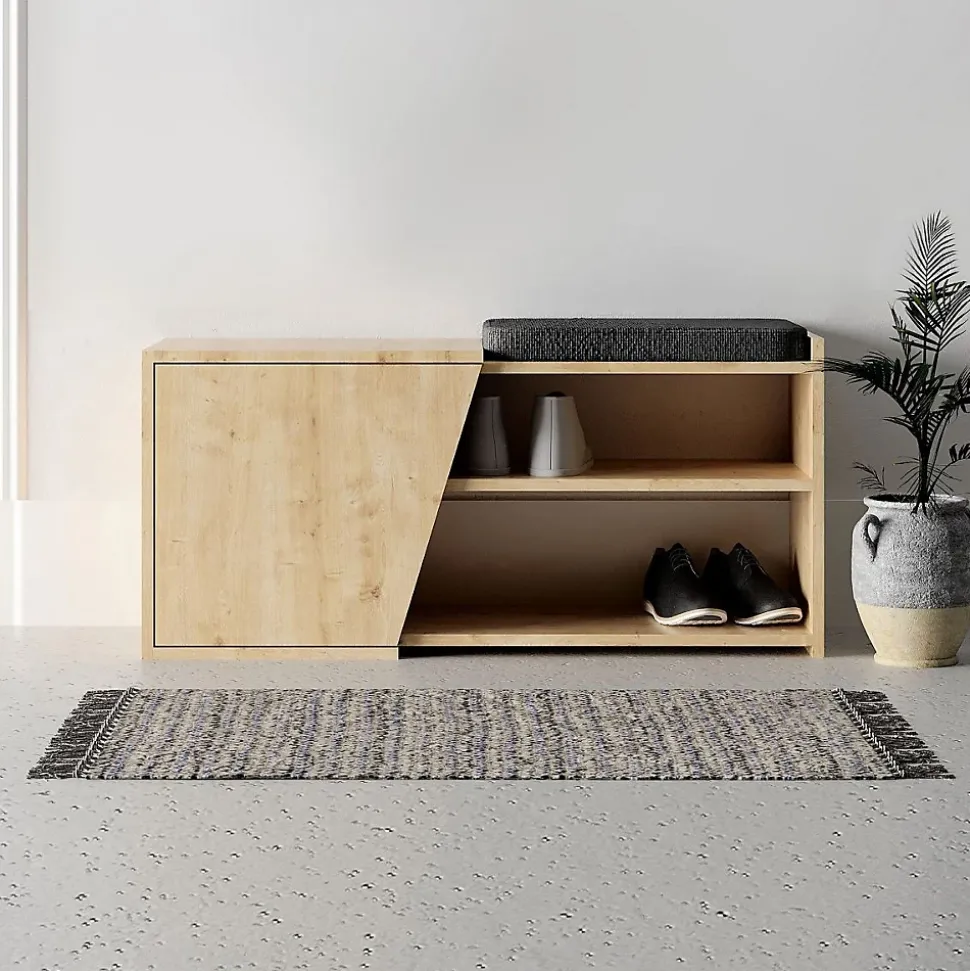 Banc à chaussures 1 porte L104 cm - Fiona