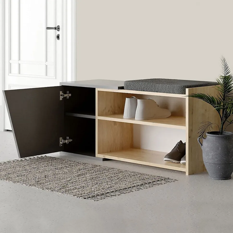 Banc à chaussures 1 porte L104 cm - Fiona