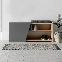 Banc à chaussures 1 porte L104 cm - Fiona