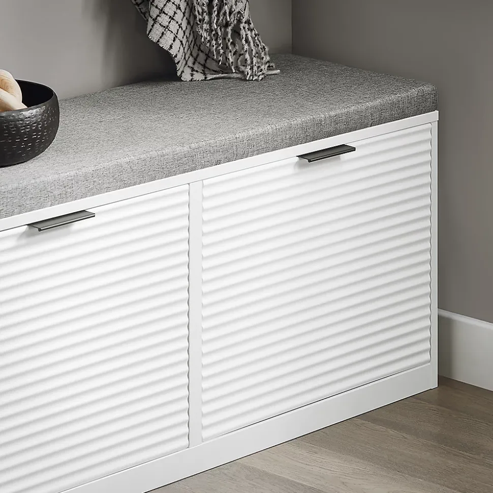 Banc à Chaussures avec 2 Abattants et Coussin Rembourré, FSR147-W, SoBuy