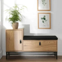 Banc à Chaussures avec 2 Rangement L100 cm - JILL
