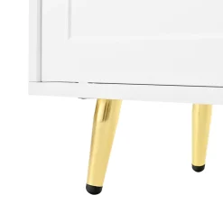 Banc à Chaussures Blanc avec Assise Rembourrée et Rangement Intégré, Meuble Multifonction pour Entrée ou Chambre - 121x35x49 cm