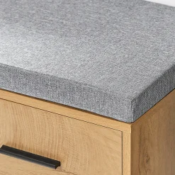 Banc à Chaussures coussin rembourré 2 compartiments 1 porte et 2 tiroirs, FSR148-N, SoBuy