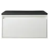 Banc à chaussures Degerfors 80 x 39 x 45 cm blanc noir en.casa