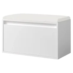 Banc à chaussures Degerfors 80 x 39 x 45 cm blanc en.casa