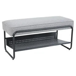 Banc à chaussures Lillehammer 90 x 37 x 42 cm gris en.casa