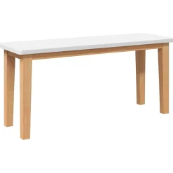 Banc 90 cm blanc bois massif caoutchouc vidaXL