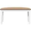 Banc 90 cm blanc bois massif caoutchouc vidaXL