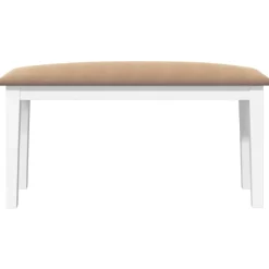 Banc 90 cm blanc bois massif caoutchouc vidaXL
