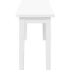 Banc 110 cm blanc bois massif caoutchouc vidaXL