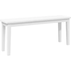 Banc 110 cm blanc bois massif caoutchouc vidaXL