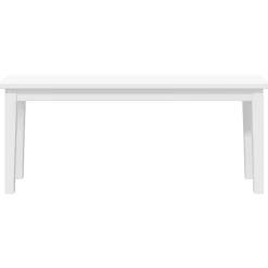 Banc 110 cm blanc bois massif caoutchouc vidaXL