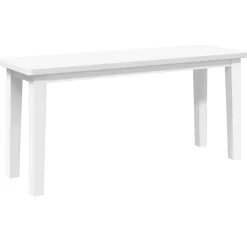 Banc 90 cm blanc bois massif caoutchouc vidaXL