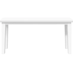 Banc 90 cm blanc bois massif caoutchouc vidaXL