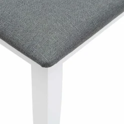 Banc 90 cm blanc bois massif caoutchouc vidaXL
