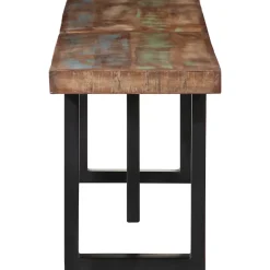 Banc 160 cm bois de récupération massif et acier vidaXL