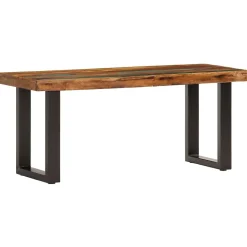 Banc 110 cm Bois de récupération solide et acier vidaXL