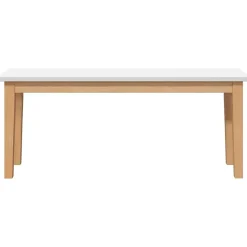 Banc 110 cm bois massif caoutchouc vidaXL
