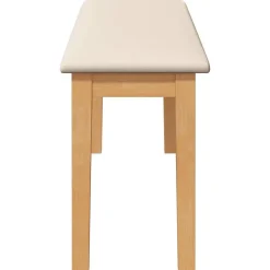 Banc 110 cm bois massif caoutchouc vidaXL