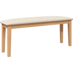 Banc 110 cm bois massif caoutchouc vidaXL