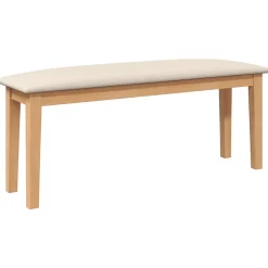 Banc 110 cm bois massif caoutchouc vidaXL