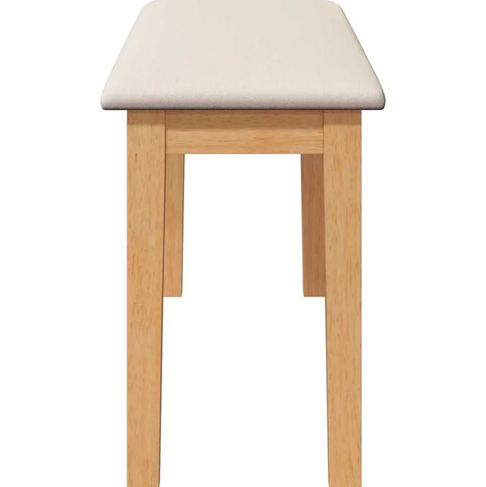 Banc 90 cm bois massif caoutchouc vidaXL