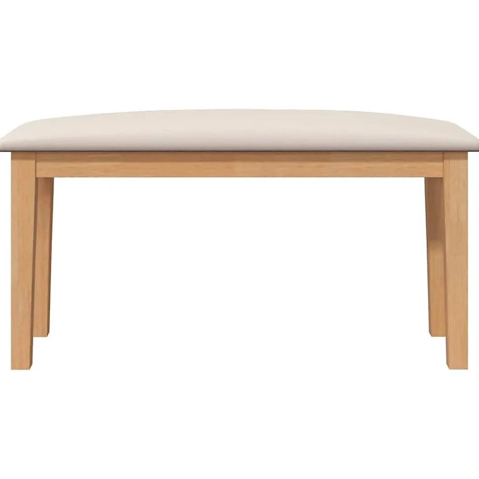 Banc 90 cm bois massif caoutchouc vidaXL